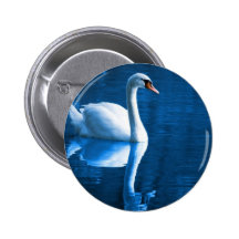 Mute Swan Round Button