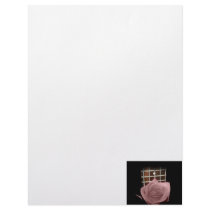 Muted dark pink rose with five string bass fboard personalized letterhead
