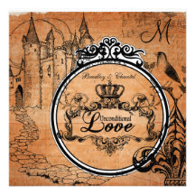 Muted Orange Unconditional Love Wedding Invite