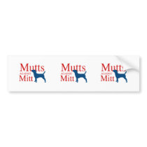 Mutts against Mitt Bumper Sticker