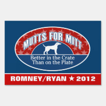 Mutts for Mitt - funny slogan for Romney Ryan