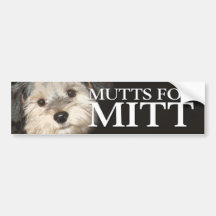Mutts for Mitt Romney Bumper Sticker