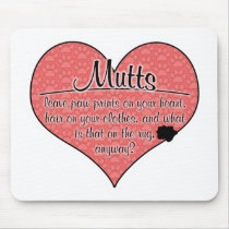 Mutts Paw Prints Dog Humour Mousepad