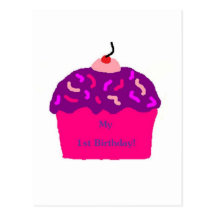 MY 1ST BIRTHDAY (GIRL) POSTCARDS