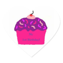 MY 1ST BIRTHDAY (GIRL) STICKERS