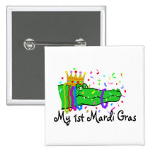 My 1st Mardi Gras Gator Pins