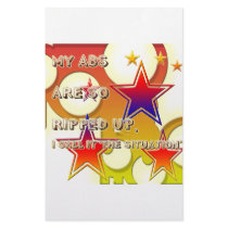 My abs are so ripped up, I call it 'the situation Personalized Stationery