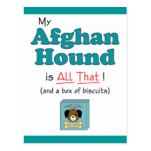 My Afghan Hound is All That! Post Cards