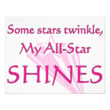 My all-star shines: Proud parent of an all-star Custom Announcement