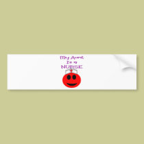 My Aunt is a Nurse RED SMILEY bumper stickers