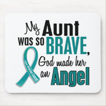 My Aunt Is An Angel 1 Ovarian Cancer Mousepad