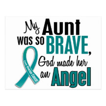 My Aunt Is An Angel 1 Ovarian Cancer Postcards