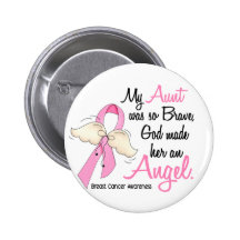My Aunt Is An Angel 2 Breast Cancer Pin