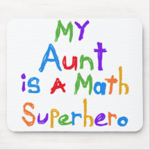 My Aunt Math Superhero T-shirts and Gifts Mousepad