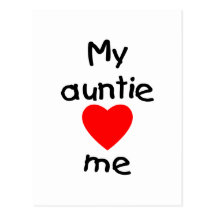 My Auntie Loves Me Post Card
