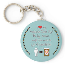 My Australian Cattle Dog Loves Peanut Butter Keychains