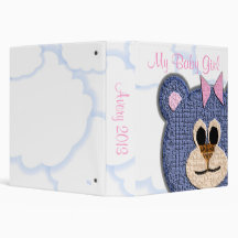 My Baby Girl Teddy Bear Album Vinyl Binder