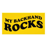 My backhand rocks tennis photo card