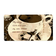 My bakery hot chocolate and sweets bakery label