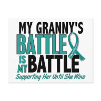 My Battle Too Granny Ovarian Cancer Postcard