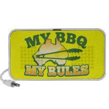 MY BBQ MY RULES aussie design Notebook Speaker