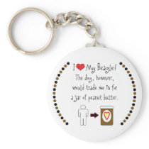 My Beagle Loves Peanut Butter Keychains