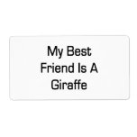 My Best Friend Is A Giraffe Personalized Shipping Label