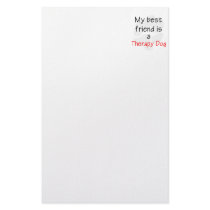 My Best Friend is a Therapy Dog Stationery Design