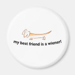 My Best Friend is a Wiener ....(Dachshund) Fridge Magnet