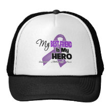 My Best Friend is My Hero - Purple Ribbon Trucker Hat