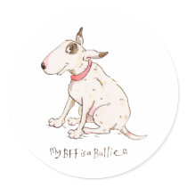 My BFF is a Bullie Round Stickers
