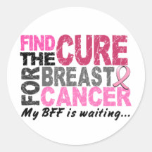My BFF is Waiting Breast Cancer Stickers