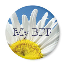 My BFF magnet White Daisy Flowers Best Friends