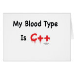My blood type is c++ cards