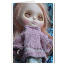 My Blythe Doll and sweater Greeting Cards