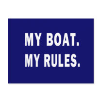 MY BOAT. MY RULES. POSTCARD