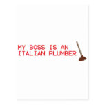 My Boss Is An Italian Plumber - Mario Video Game Postcards