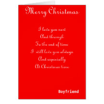 My boyfriend romantic Christmas greeting cards