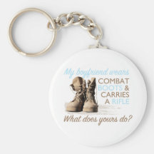 My Boyfriend Wears Combat Boots Keychains