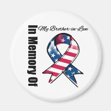 My Brother-in-Law Memorial Patriotic Ribbon Fridge Magnet