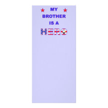 My Brother Is A Hero Full Colour Rack Card