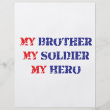 My brother, my soldier, my hero flyer design