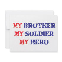 My brother, my soldier, my hero personalized announcements