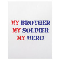 My brother, my soldier, my hero custom letterhead