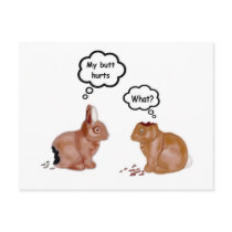 My Butt Hurts Bunnies Postcard