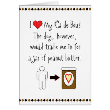 My Ca de Bou Loves Peanut Butter Greeting Cards