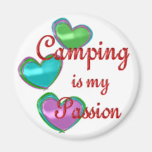 My Camping Passion Fridge Magnet