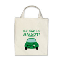 My Car Is Smart Canvas Bag