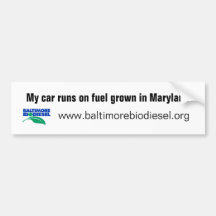 My car runs on fuel grown in Maryland Bumper Sticker