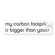 My Carbon Footprint is Bigger Than Yours